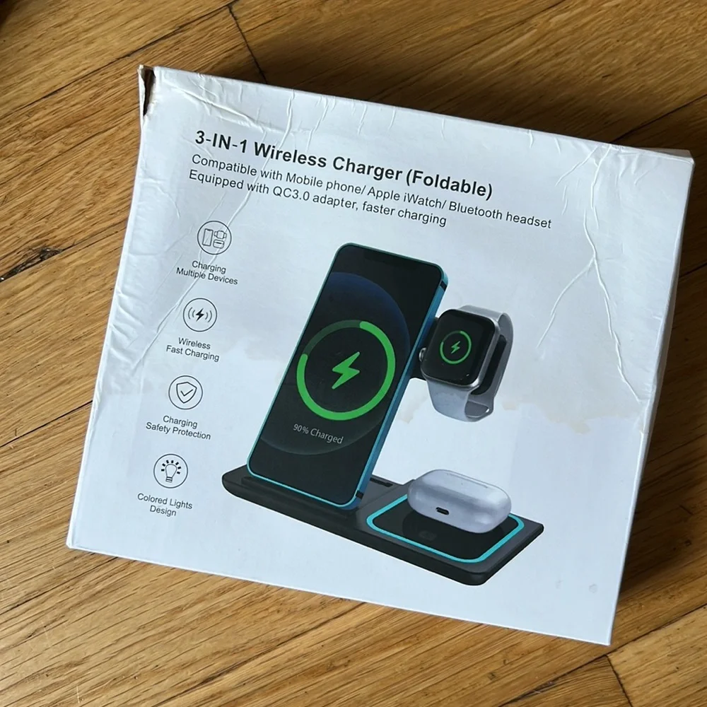 Wireless Charging Station😊18W 3 in 1 Charger